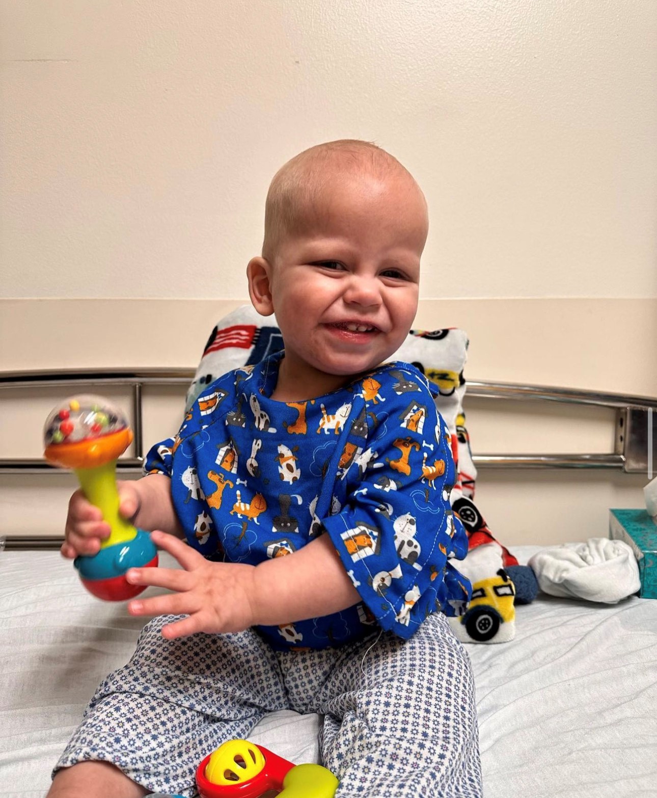 Benny is treated for retinoblastoma, a childhood eye cancer. He was about 6 months old when his mom noticed a discrepancy between his eyes on his baby monitor. He is now cancer free.