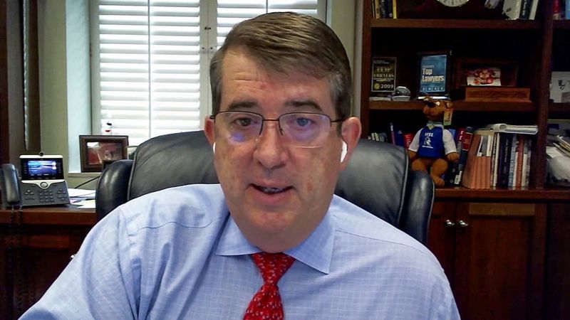 Bankruptcy Judge David Jones, who oversees more major Chapter 11 cases than any other judge in the country, is seen in a screenshot from video shot during a virtual interview with Reuters done from Houston, Dec. 11, 2020.