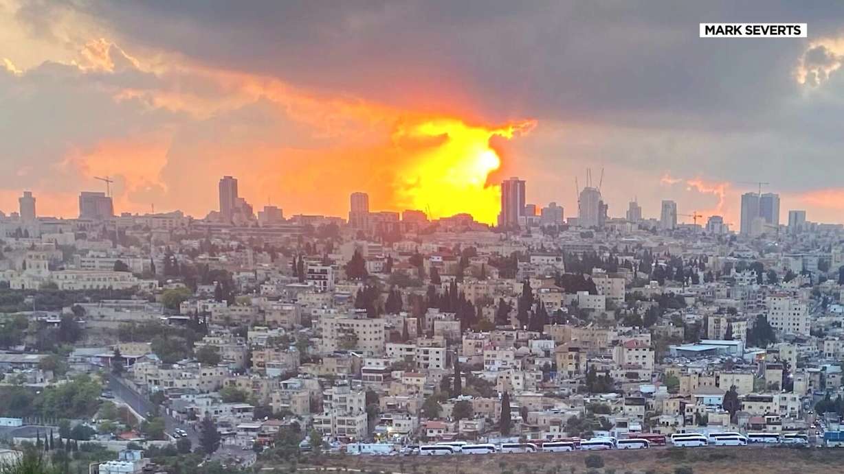 A Utah couple was in Tel Aviv as part of a tour group when they heard nearby missile strikes a couple of days into their trip.