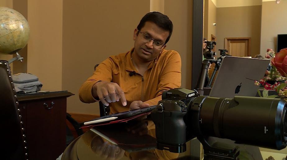 Prajit Ravindran prepared for a year to get just the right shot of Saturday's annular eclipse.