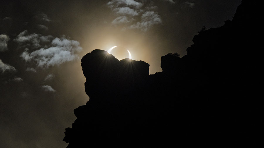 A Salt Lake City photographer was able to capture this shot of the recent annular eclipse despite a big mishap with his camera.