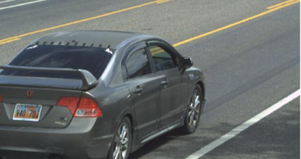Salt Lake City police want to question the driver of this 2008 Honda Civic in connection with a fatal auto-pedestrian crash near 200 S. Redwood Road on Friday.