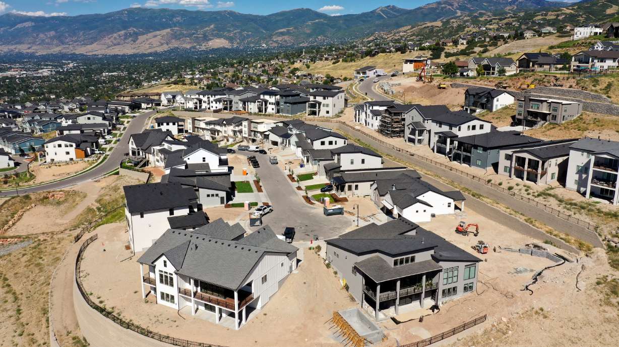 Homes are pictured in North Salt Lake on Aug. 28. A recent state survey is designed to help policymakers understand how Utahns want to address growth.