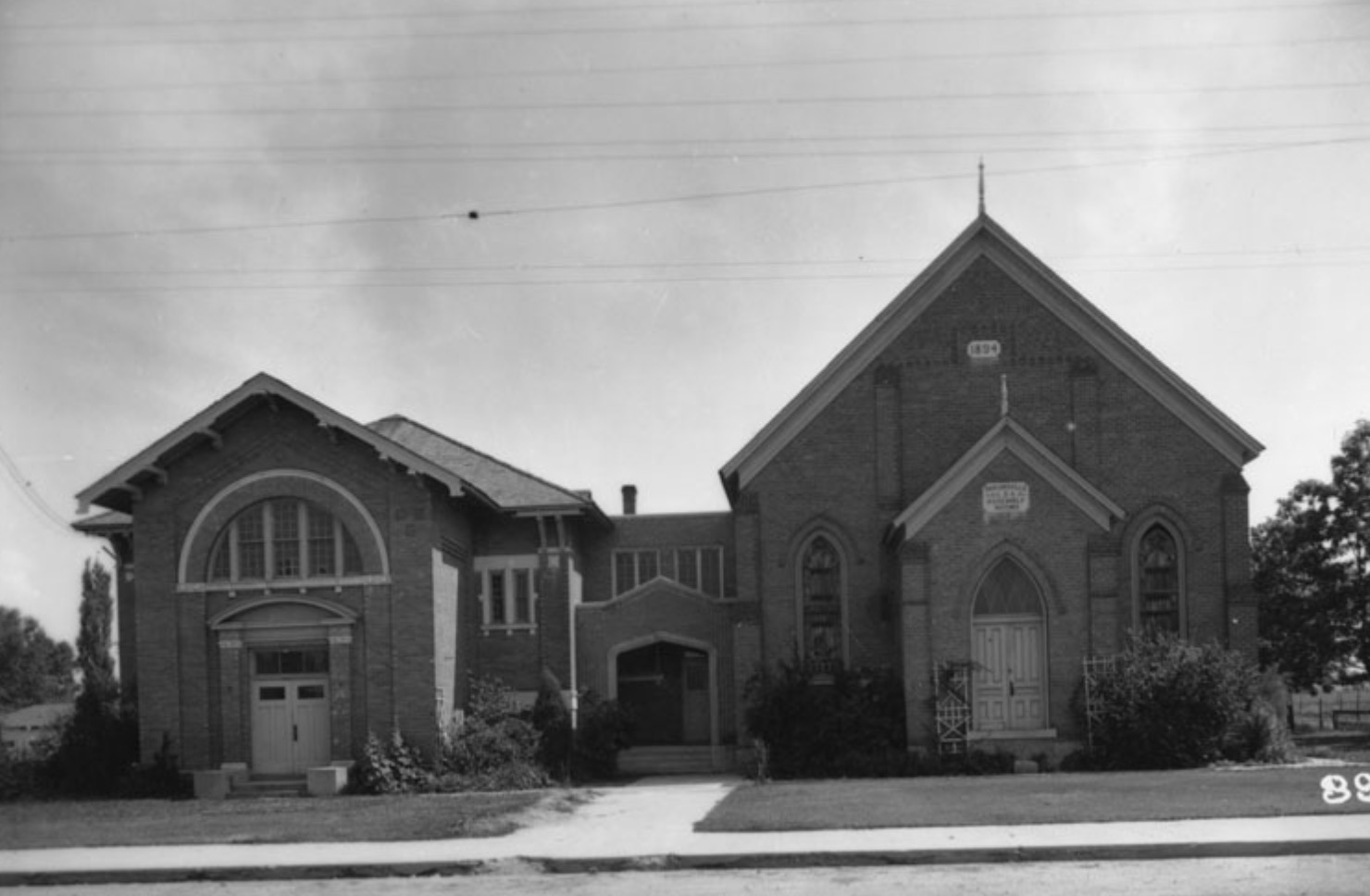 An undated photo of the Taylorsville Meetinghouse believed to have been taken sometime after an addition was added to it in 1910. The building originally served as a chapel for members of The Church of Jesus Christ of Latter-day Saints from 1894 to 1978.