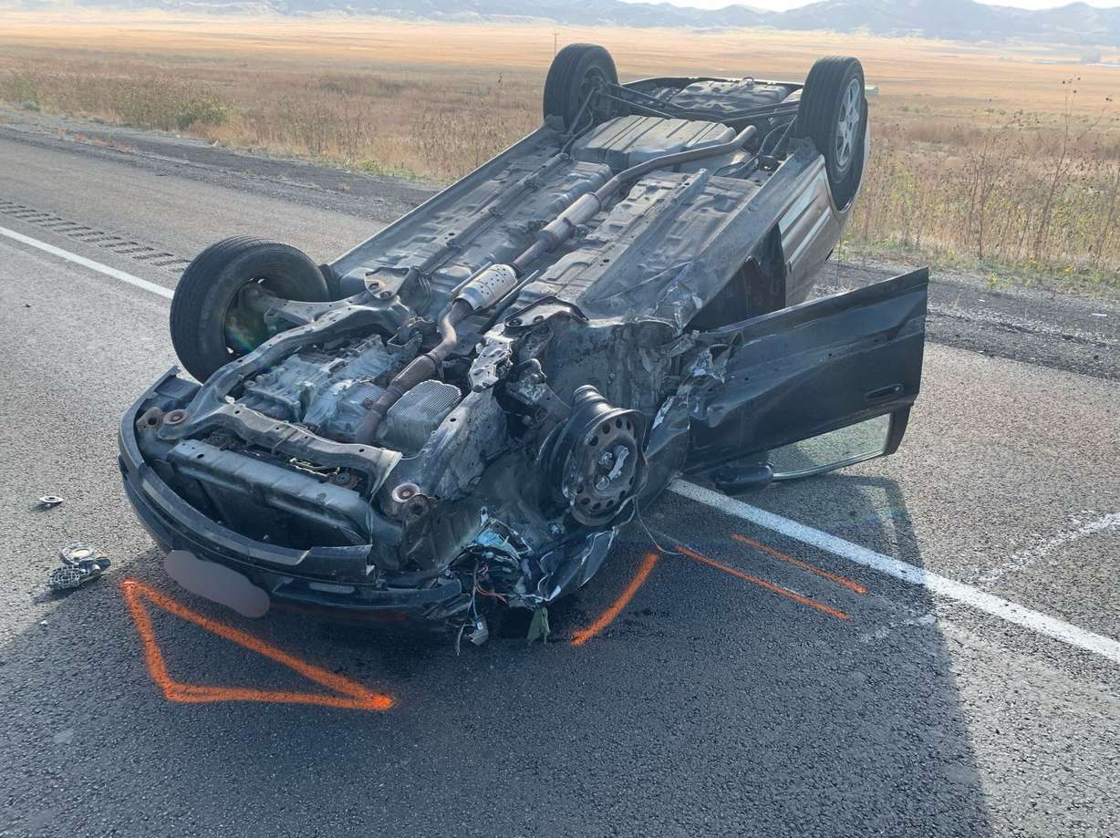One person died after being struck by a vehicle while pulled over on the shoulder of I-80 about 14 miles east of Knolls in Tooele County on Saturday.