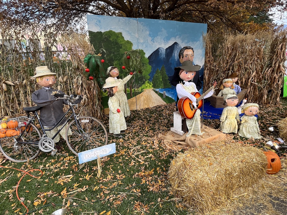 The pumpkin Von Trapp family singers are on display at the Pumpkin Walk at North Ogden's Elk Ridge Park on Saturday.