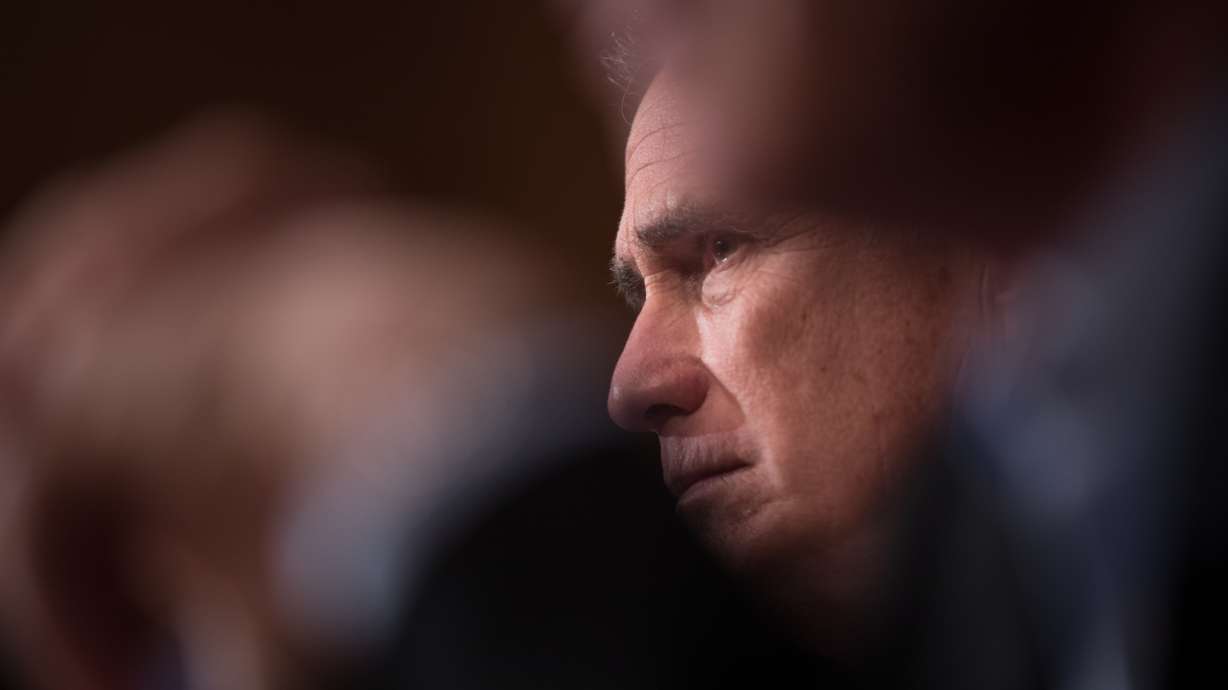 Sen. Mitt Romney, R-Utah, attends the HELP Hearing: Implementing the 21st Century Cures Act on Capitol Hill in Washington on March 26, 2019.