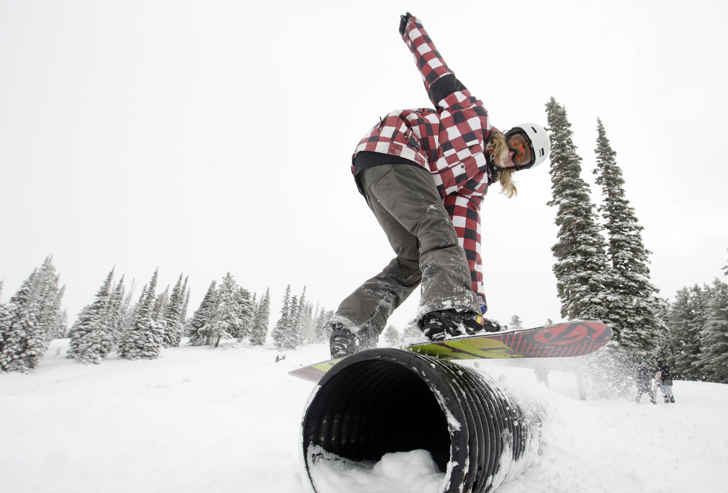 Mitch Wayment snowboards on the fresh snow at Powder Mountain in northern Utah on Oct. 23, 2012. The resort earned a top ranking by Ski Magazine in 2023.