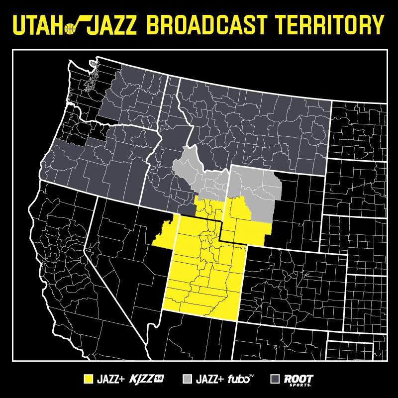 The newly expanded Jazz broadcast territory.