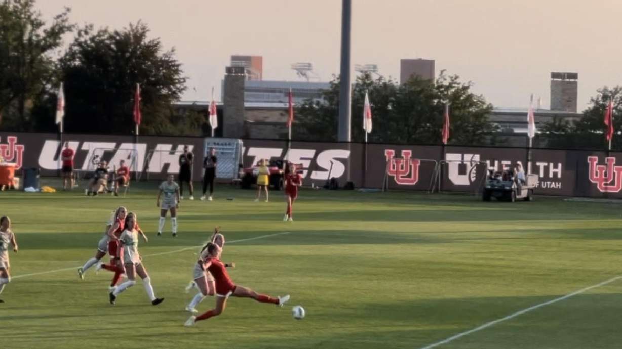 Utah Women's Soccer gets a shot on goal against the ASU Sun Devils
