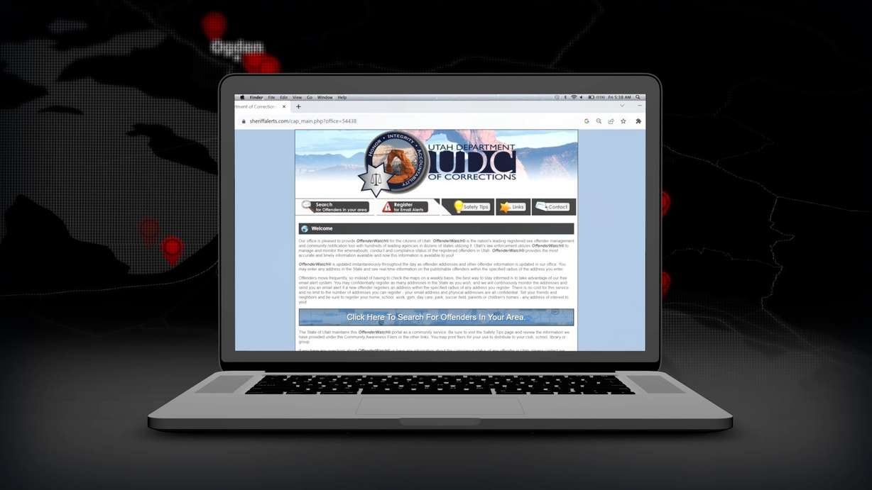 Utah’s online Sex Offender and Kidnapping Registry.