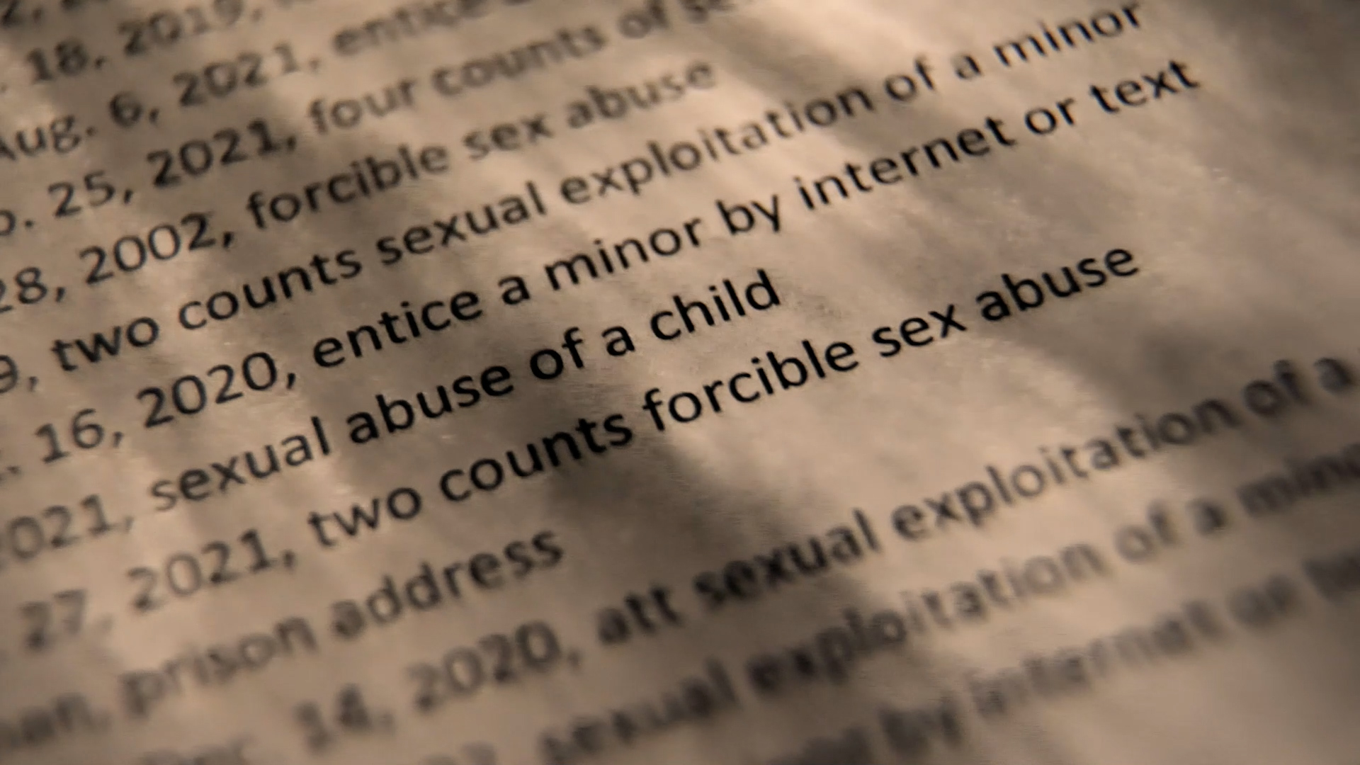 A list of offenders potentially missing from the registry the KSL Investigators provided to Utah’s Department of Corrections in 2022.