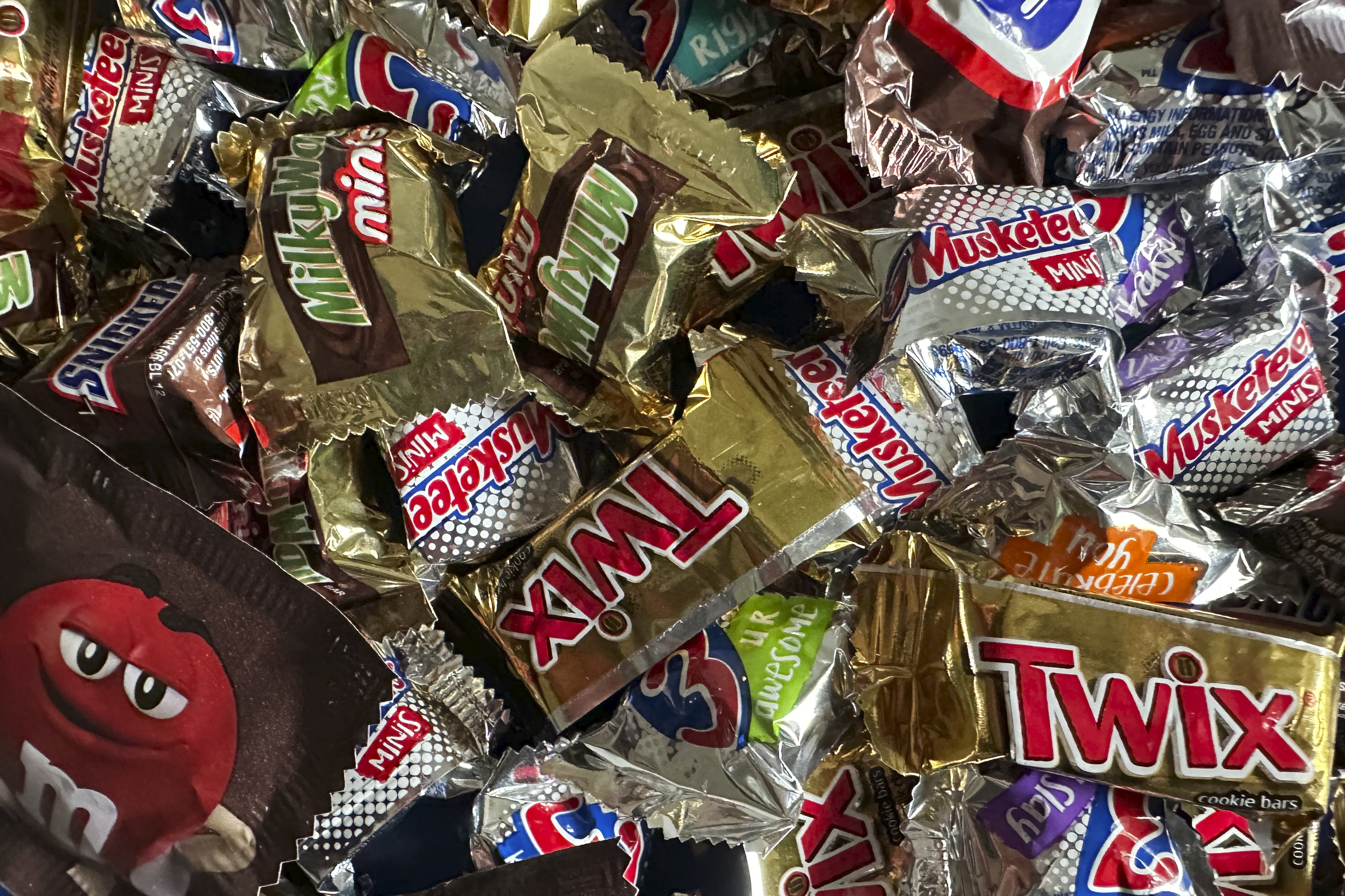 An assortment of Halloween candy is shown in this photo taken on Friday, in New York. For the second year in a row, U.S. shoppers are seeing double-digit inflation in the candy aisle.