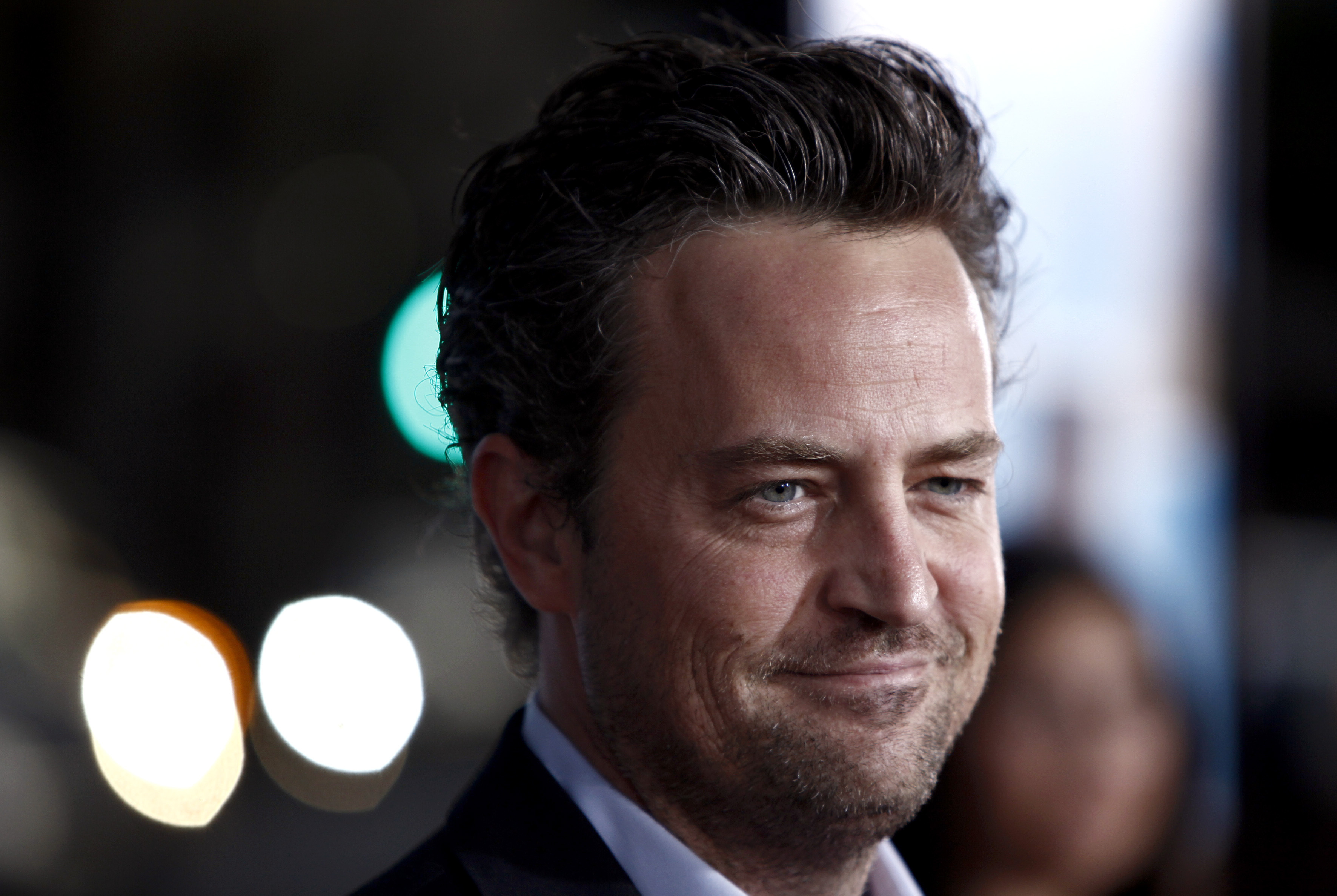 Matthew Perry arrives at the premiere of "The Invention of Lying" in Los Angeles on Sept. 21, 2009. Perry, who starred as Chandler Bing in the hit series “Friends,” has died. He was 54.