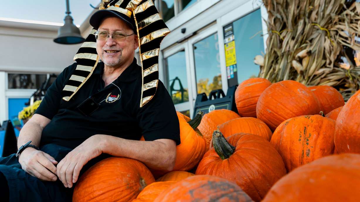 Ted Rausch poses for a portrait in Salt Lake City on Oct. 20. For 31 years, Rausch has been spreading positive energy at the self checkout aisle at the Smith's grocery store in the Avenues.