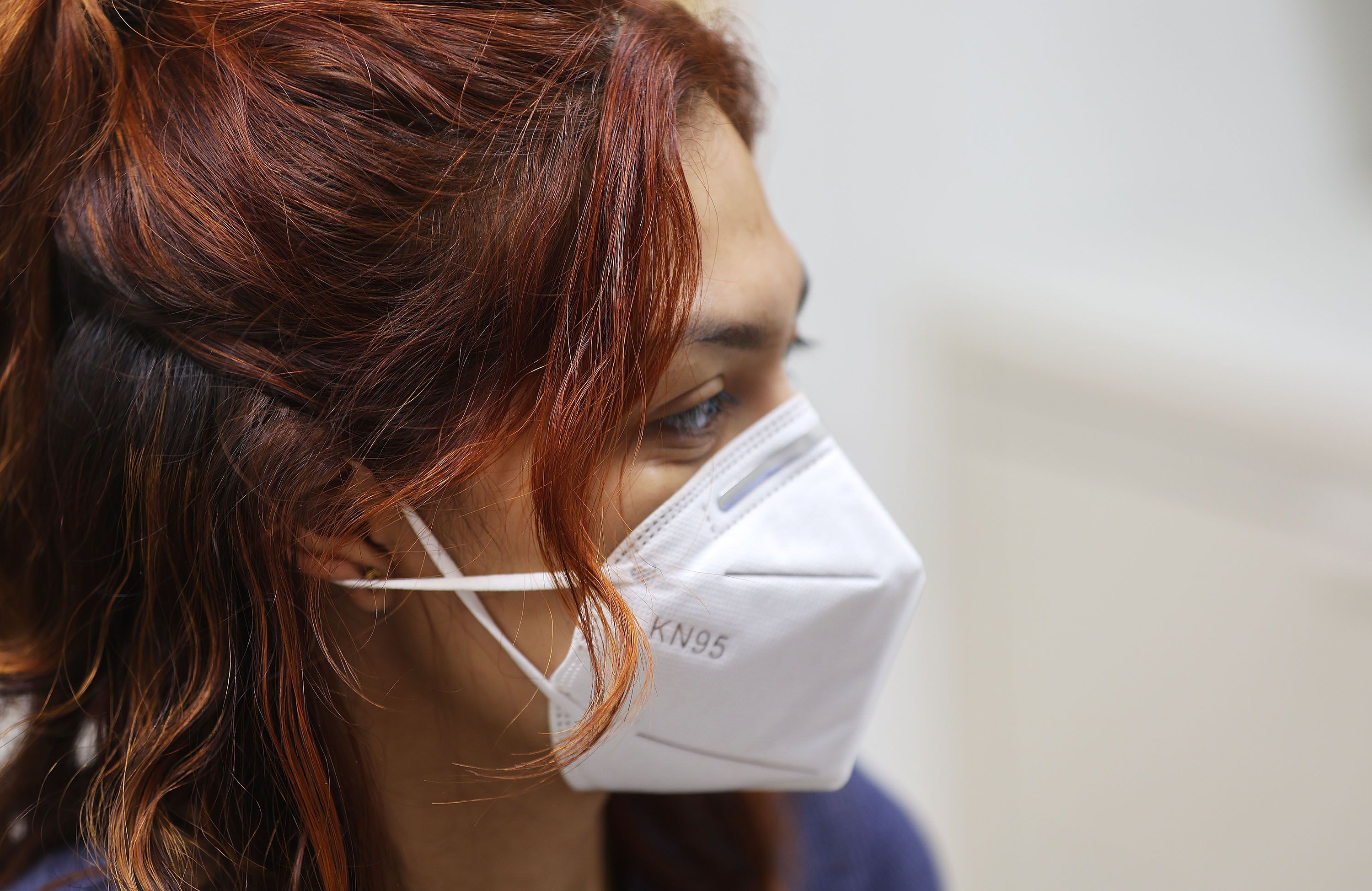 Angie Gonzales waits to receive her COVID-19 vaccine at Salt Lake County Health Center in Salt Lake City on Oct. 4. There's a new COVID-19 variant dominating cases in the United States