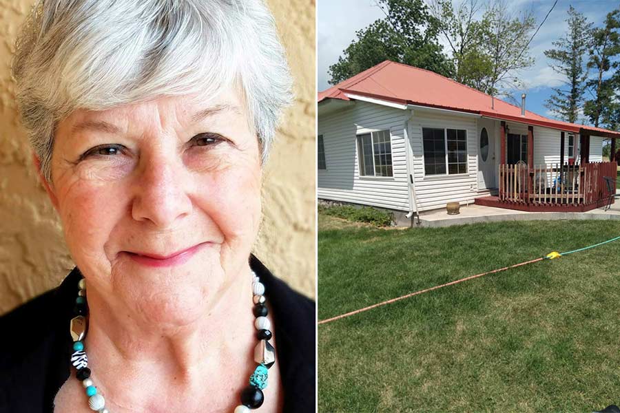 Edna Palmer, 81, of Malad, Idaho, owns the Big Bend Ranch, where she says a ghost is a regular visitor at her home.