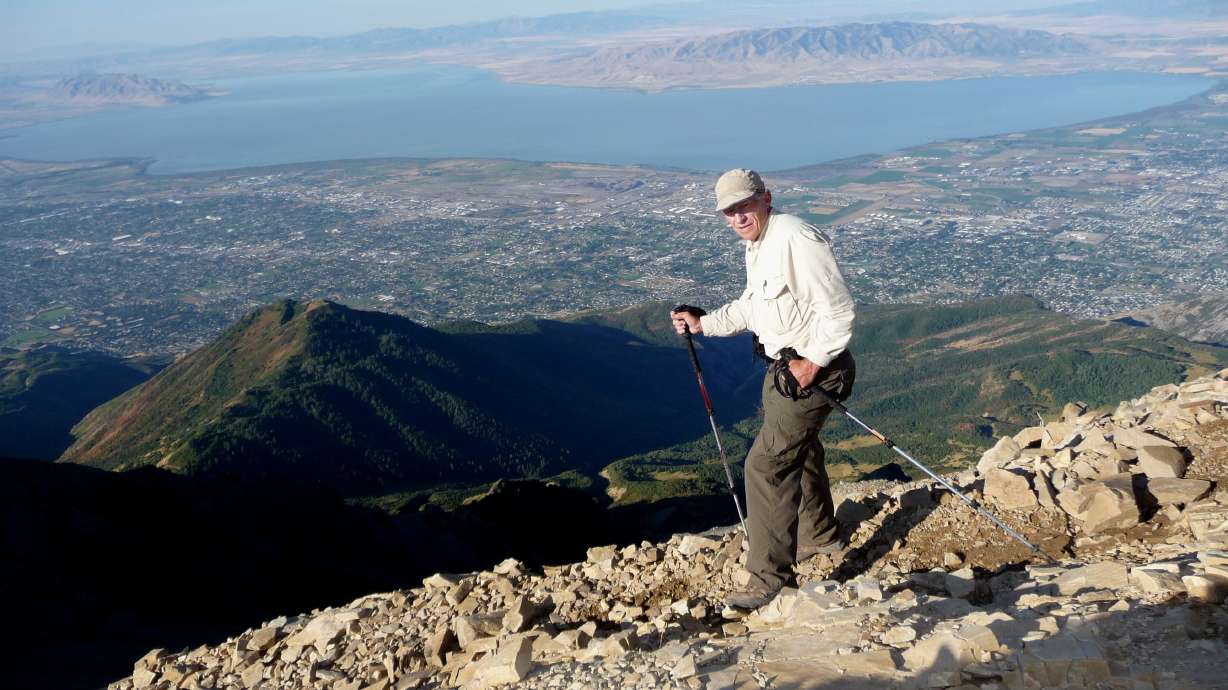 A photo of Ben Woolsey climbing Mount Timpanogos in 2009. Woolsey, a Utah outdoor legend who summited the mountain more than 1,000 times in his lifetime, died on Sunday at the age of 81.