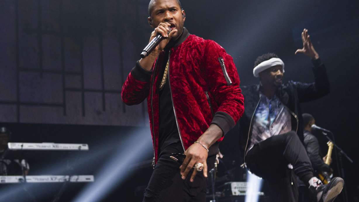FILE - Usher performs at Power 105.1's Powerhouse 2016 at Barclays Center in New York on Oct. 27, 2016. Usher will perform at the halftime show for the 2024 Super Bowl.