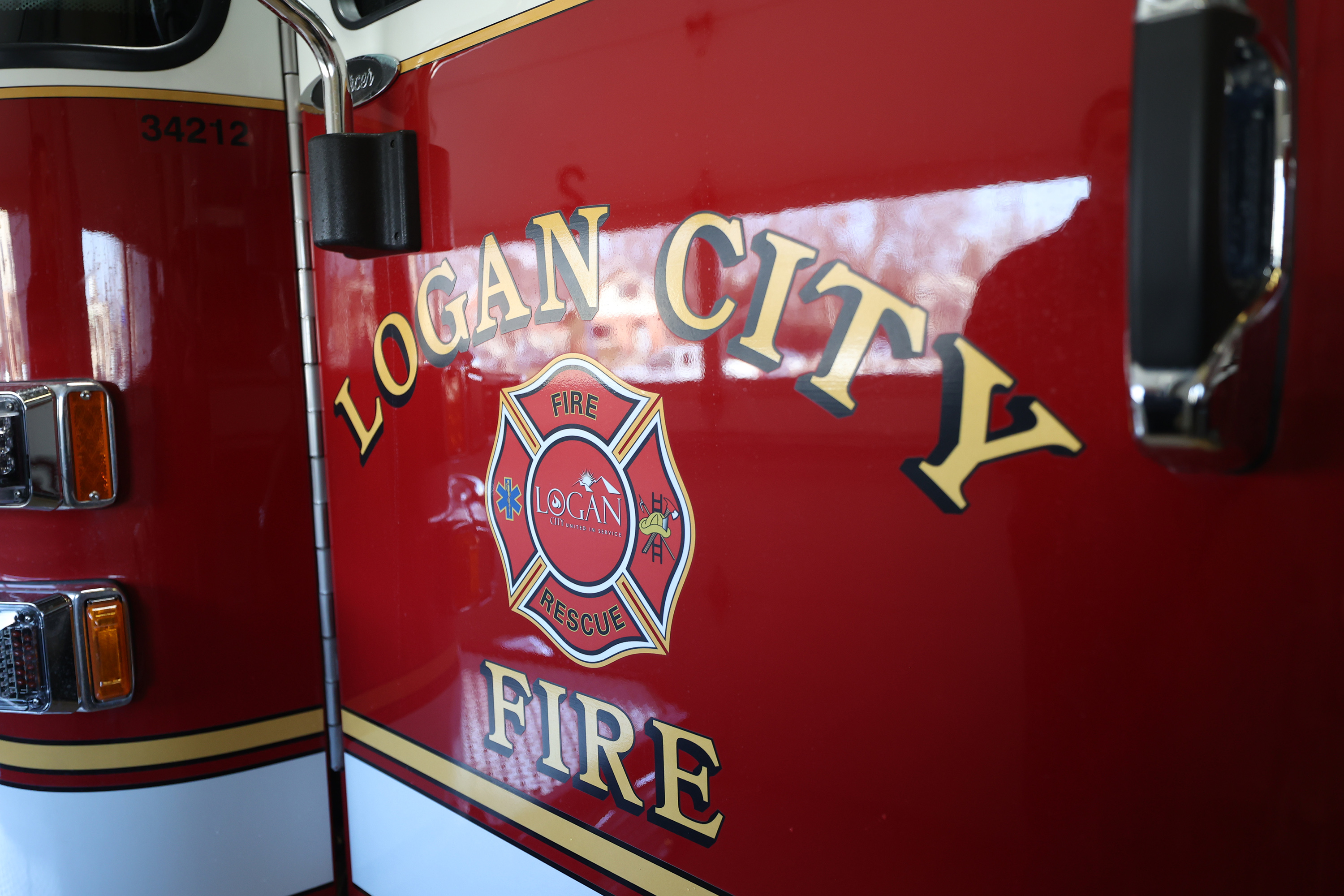 An ambulance was struck by a vehicle while responding to a call, injuring three people.