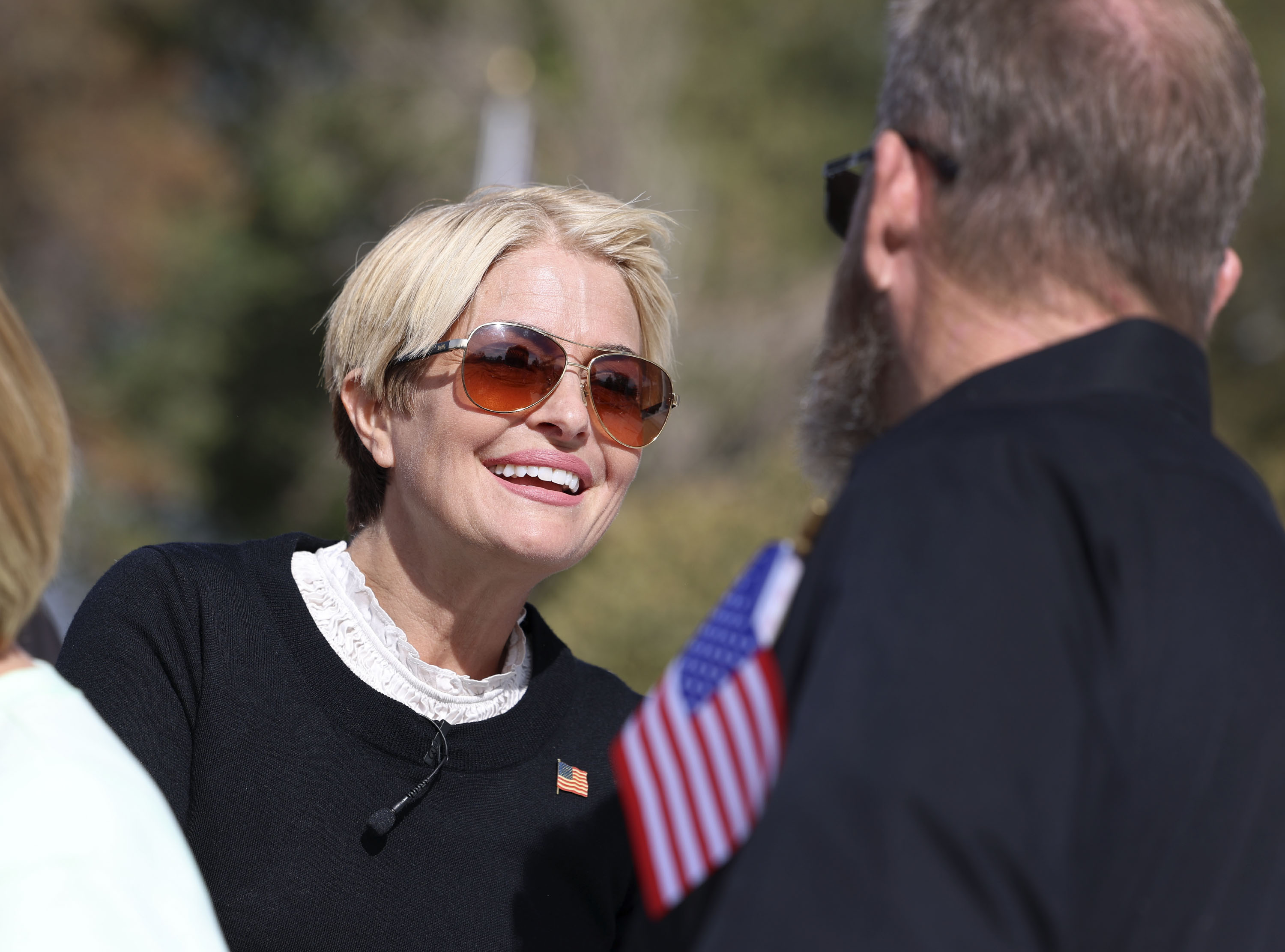 Carolyn Phippen, the executive director of Freedom Front of Utah, announces her candidacy for the 2024 Senate race in Draper on Wednesday.