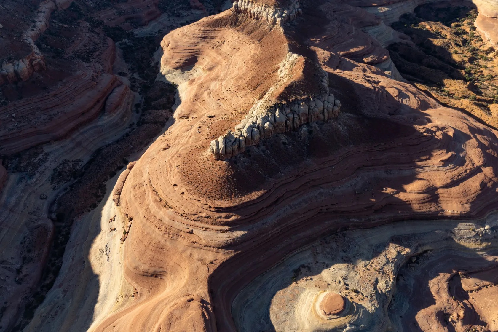 A view from an EcoFlight above one of the areas that will be impacted by the Labyrinth Canyon and Gemini Bridges Travel Plan on Sept. 22.