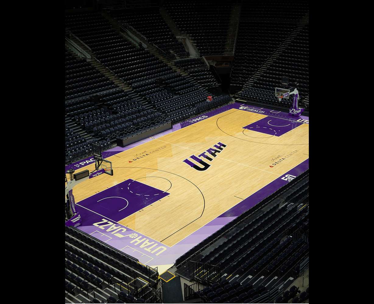 The Jazz's new city edition court.
