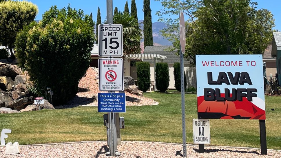 Lava Bluff Mobile Home Park, where a former treasurer of HOA is accused of taking more than $249,000 from the account since 2015, in Hurricane, in Washington County, June 27, 2022.