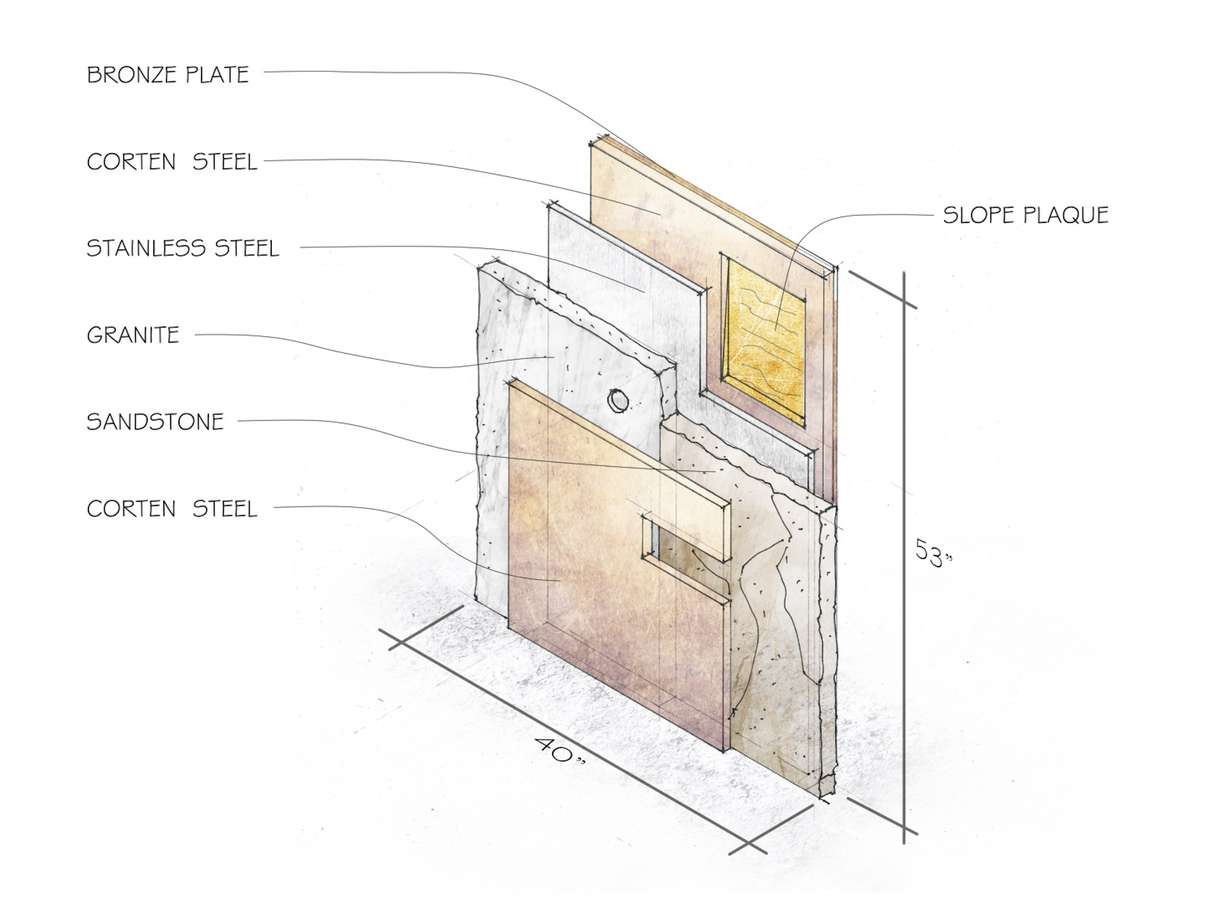 A rendering of the monument honoring Chinese railroad workers that will be placed on the Utah Capitol lawn soon. The Chinese Railroad Workers Descendants Association ceremonially broke ground on the project Tuesday.