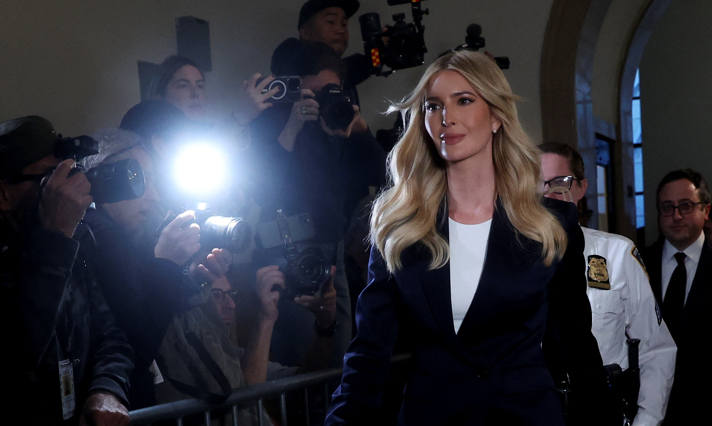 Former President Donald Trump's daughter Ivanka Trump attends the Trump Organization civil fraud trial, in the New York State Supreme Court in the Manhattan borough of New York City, Wednesday.