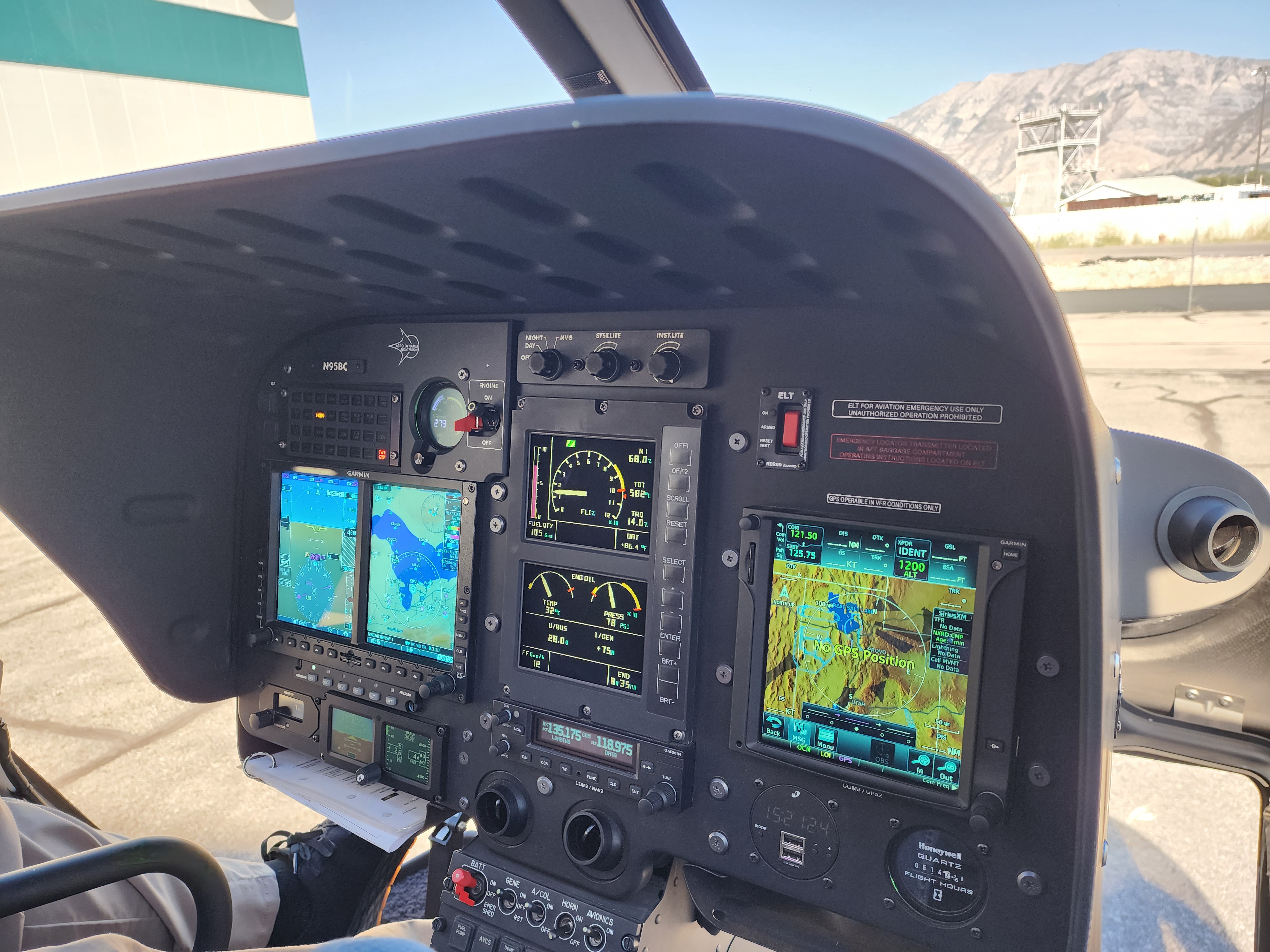 The instrument panel of Aero Dynamic's Airbus helicopter. The aircraft is often featured on the History Channel's "The Secret of Skinwalker Ranch."