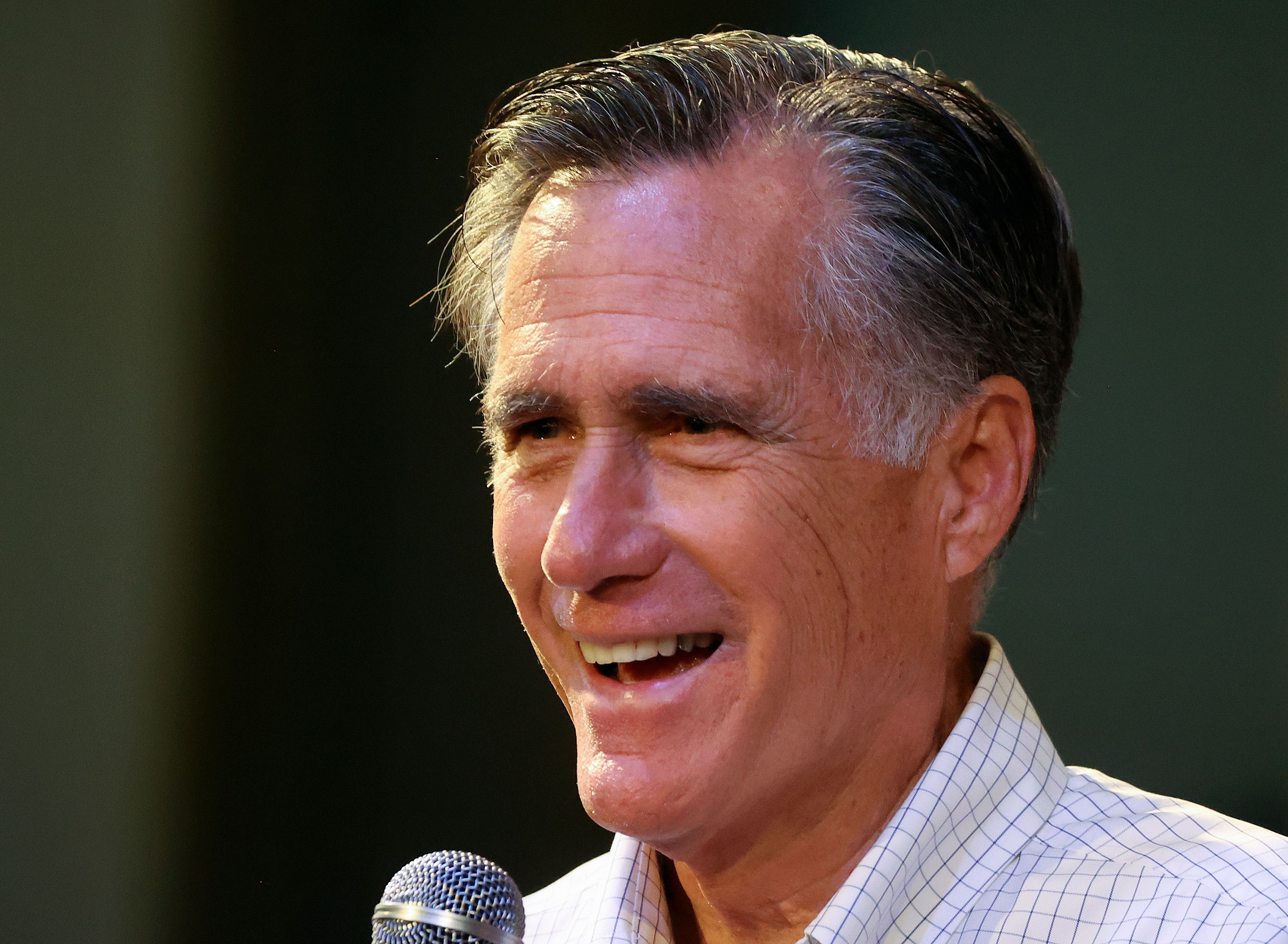 Sen. Mitt Romney, R-Utah, speaks at RevRoad in Provo on Aug. 23. Romney was the answer to a trivia question on a recent episode of “Jeopardy!”