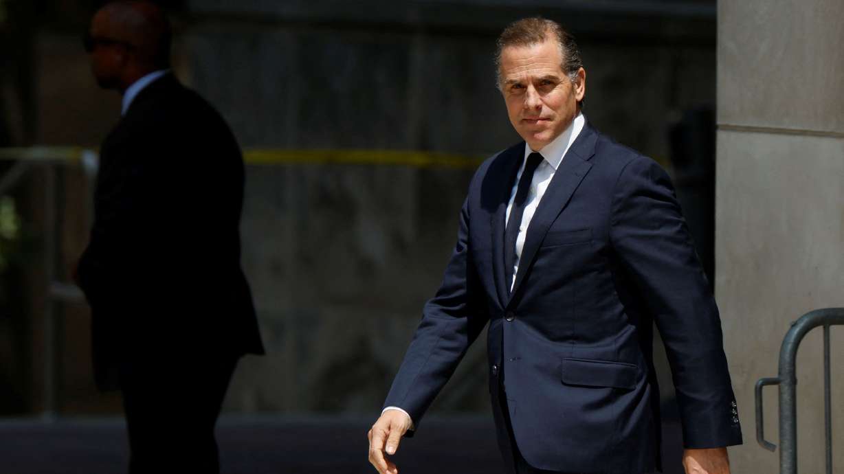 Hunter Biden, here in July, has filed a defamation lawsuit against Overstock’s former CEO Patrick Byrne. Biden accused Byrne of publishing false statements claiming he sought a bribe from Iran.