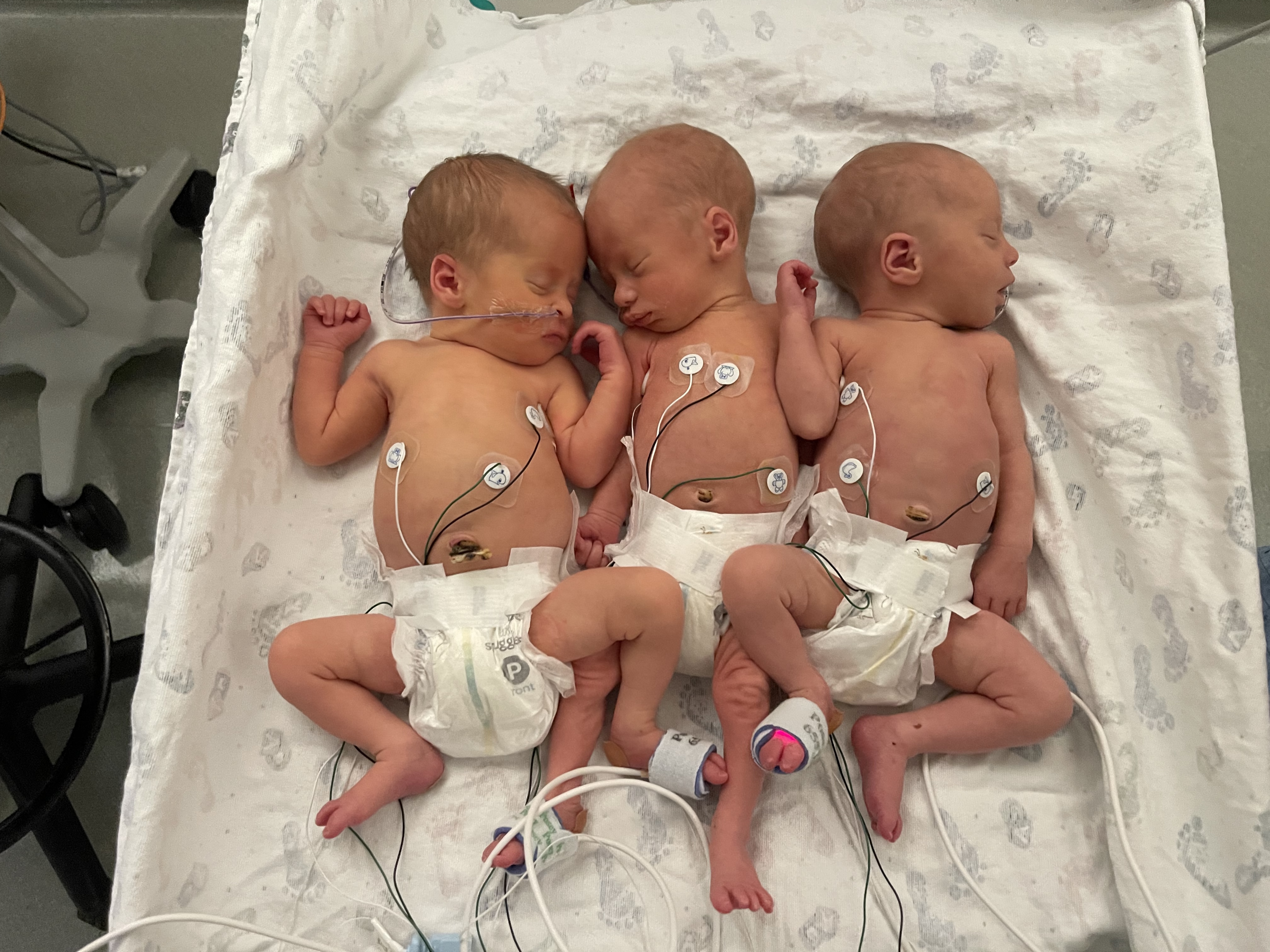 Triplets Margot, Garner, and Etta.