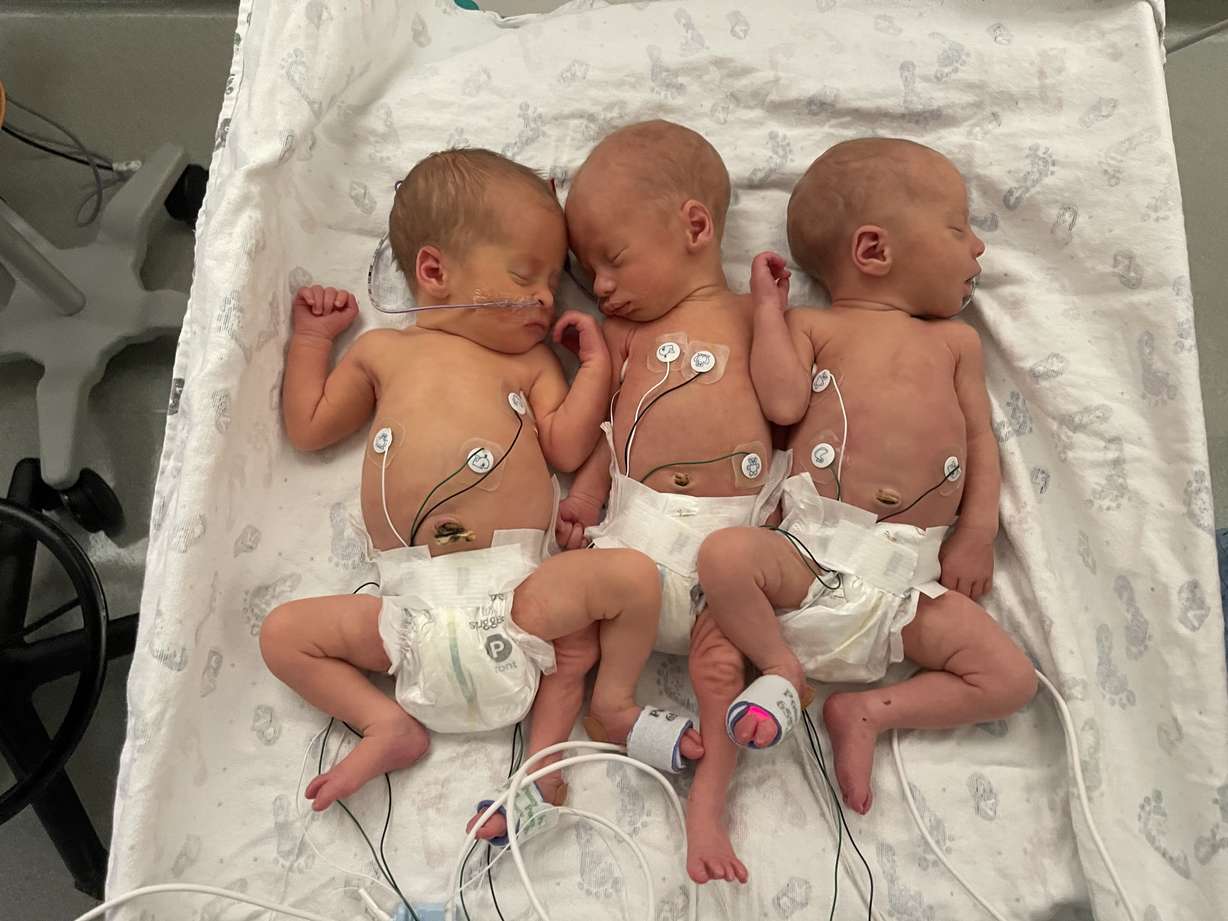 Triplets Margot, Garner, and Etta.