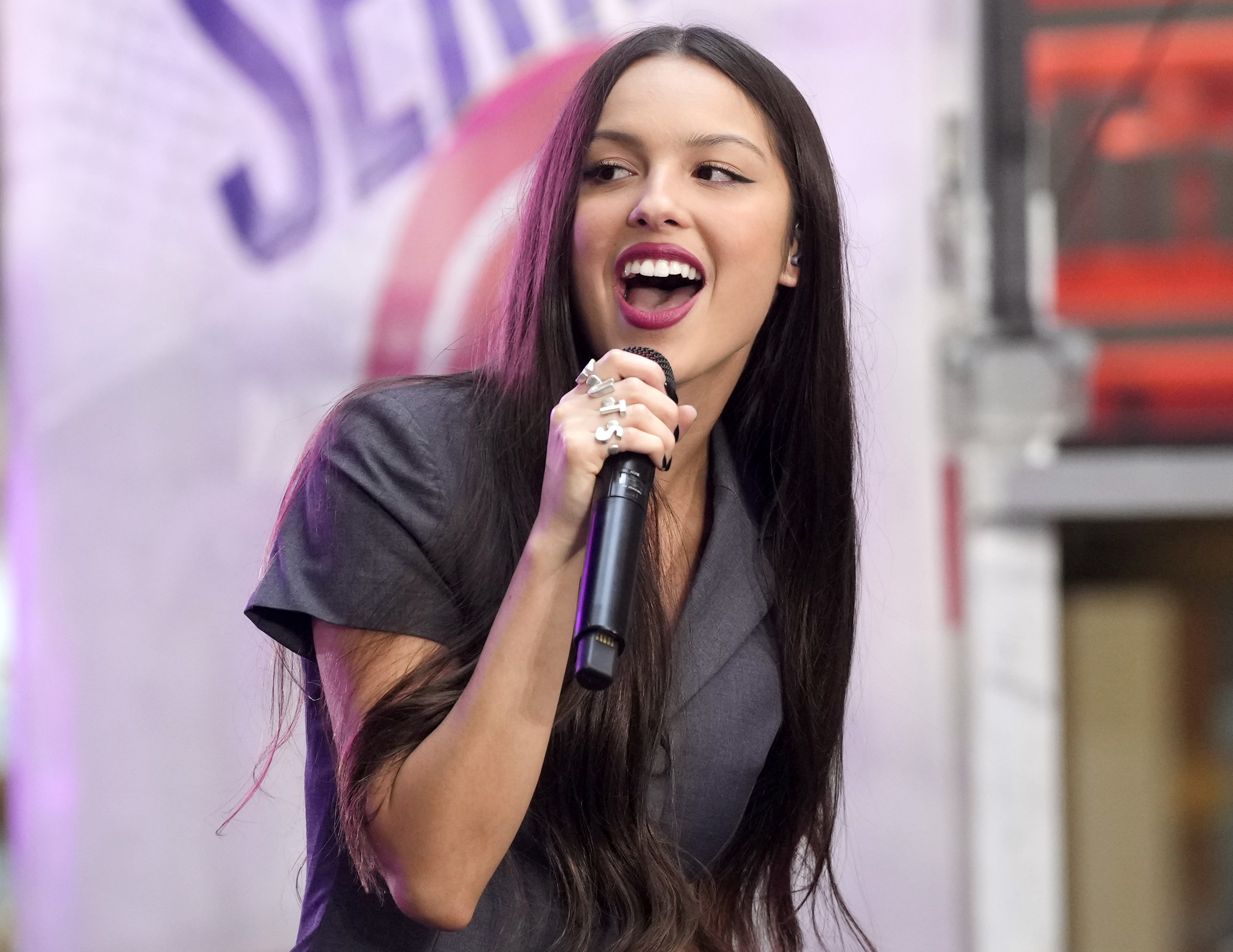 Olivia Rodrigo performs on NBC's "Today" show at Rockefeller Plaza on Sept. 8, in New York.