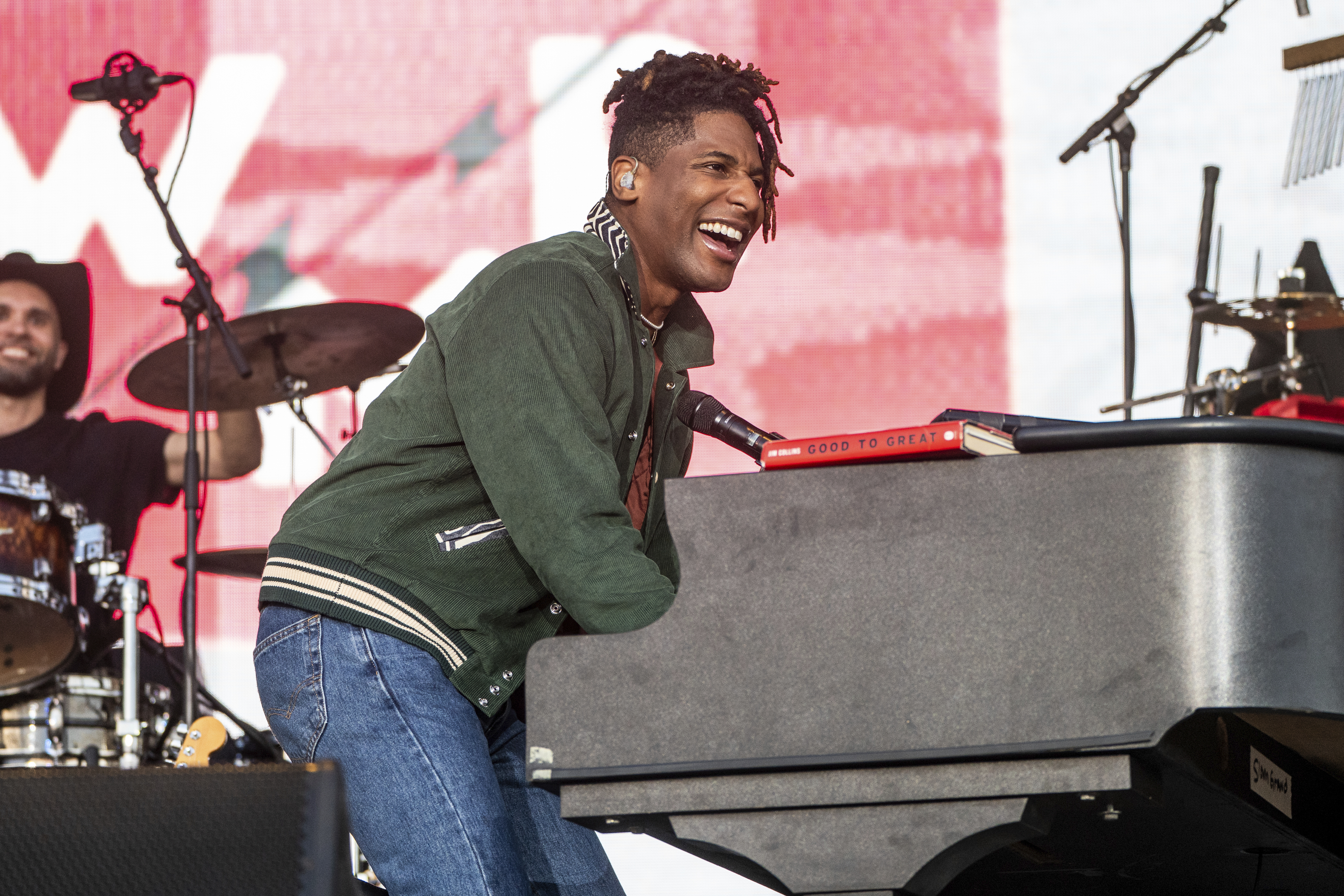 Jon Batiste performs during the Bourbon and Beyond Music Festival in Louisville, Ky., on Sept. 17.