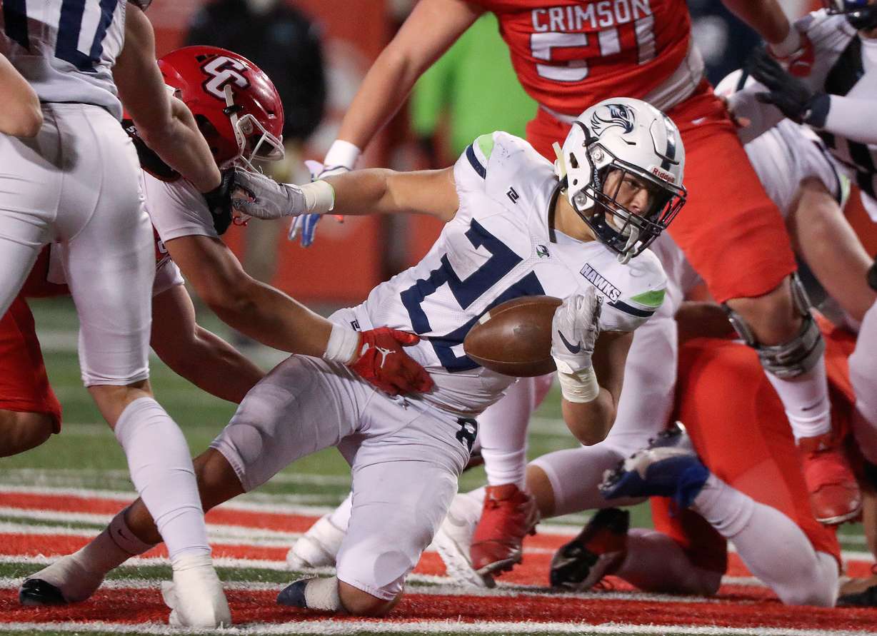 Ridgeline plays Crimson Cliffs in a 4A semifinal football game at Rice-Eccles Stadium in Salt Lake City on Friday, Nov. 10, 2023. Crimson Cliffs won 31-24.