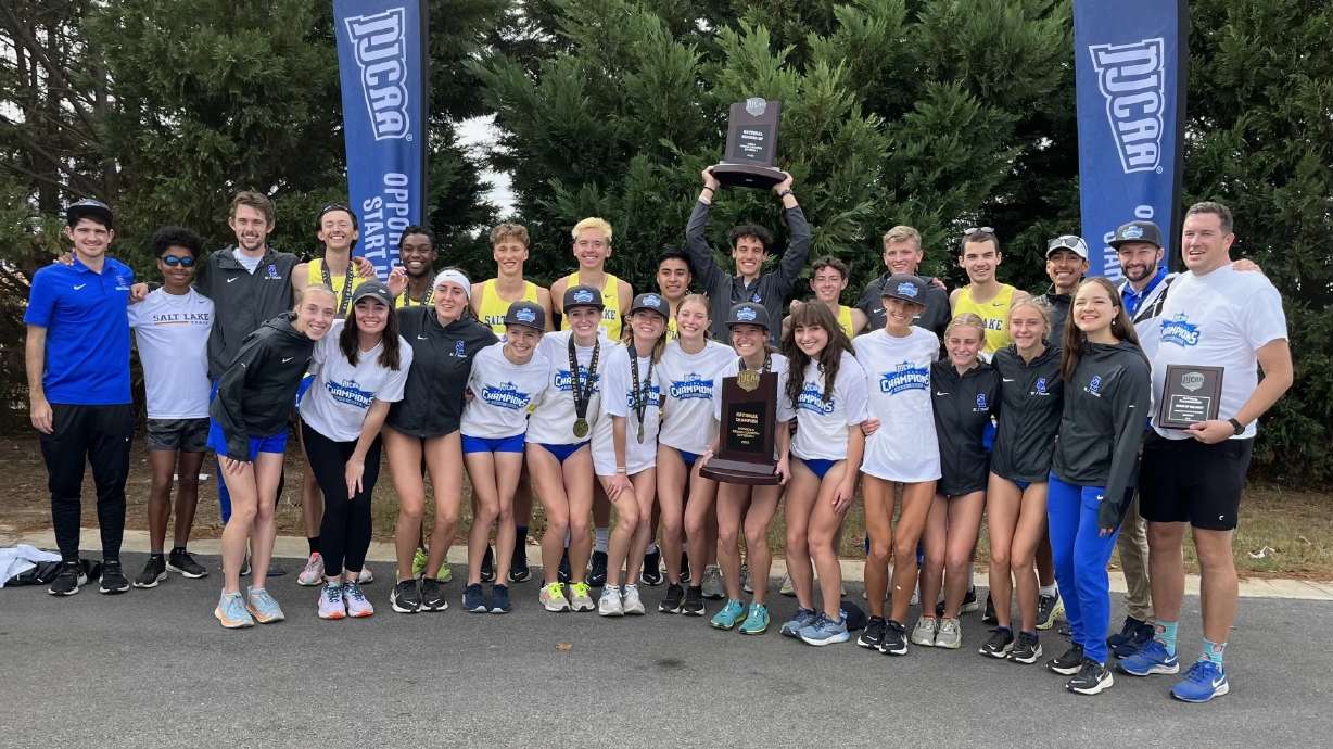Salt Lake Community College women's cross country won the school's first national championship in a women's sport, Saturday, Nov. 11, 2023, at the NJCAA national championships in Huntsville, Alabama.