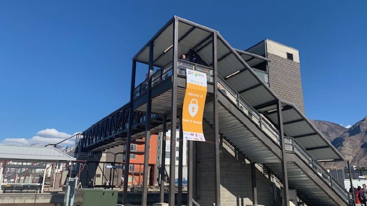 The new pedestrian bridge at Provo Central Station opened on Tuesday, providing a way for the public to cross the rails without threat of danger.