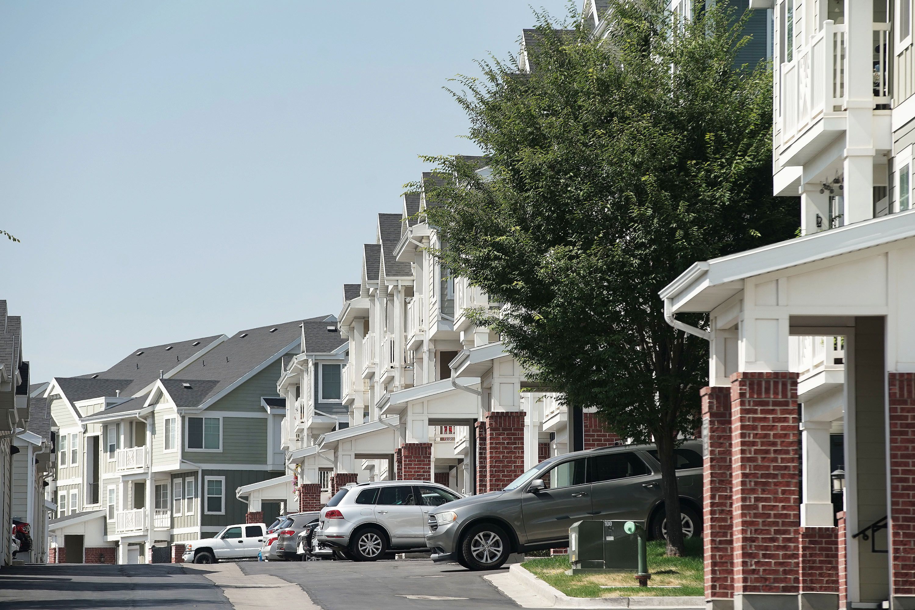 Apartments and town houses on Traverse Mountain Boulevard in Lehi are pictured on Aug. 11, 2021. A new legislative audit released Tuesday warned "time is running short" for Utah policymakers to take action on the state's growing housing problems.