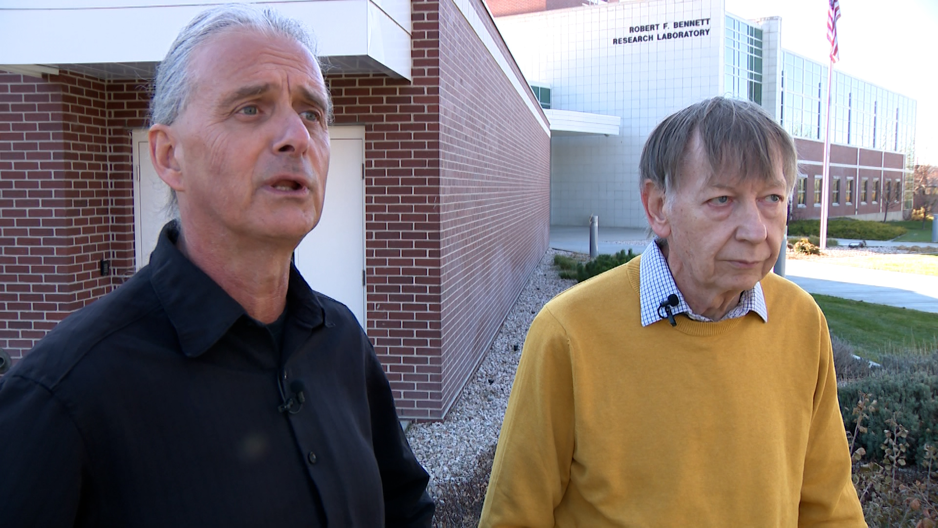 Ludger Scherliess and Mike Taylor are physicists on the AWE team. Everything from the design and build of some high-tech equipment to mission control and research is based in Logan.