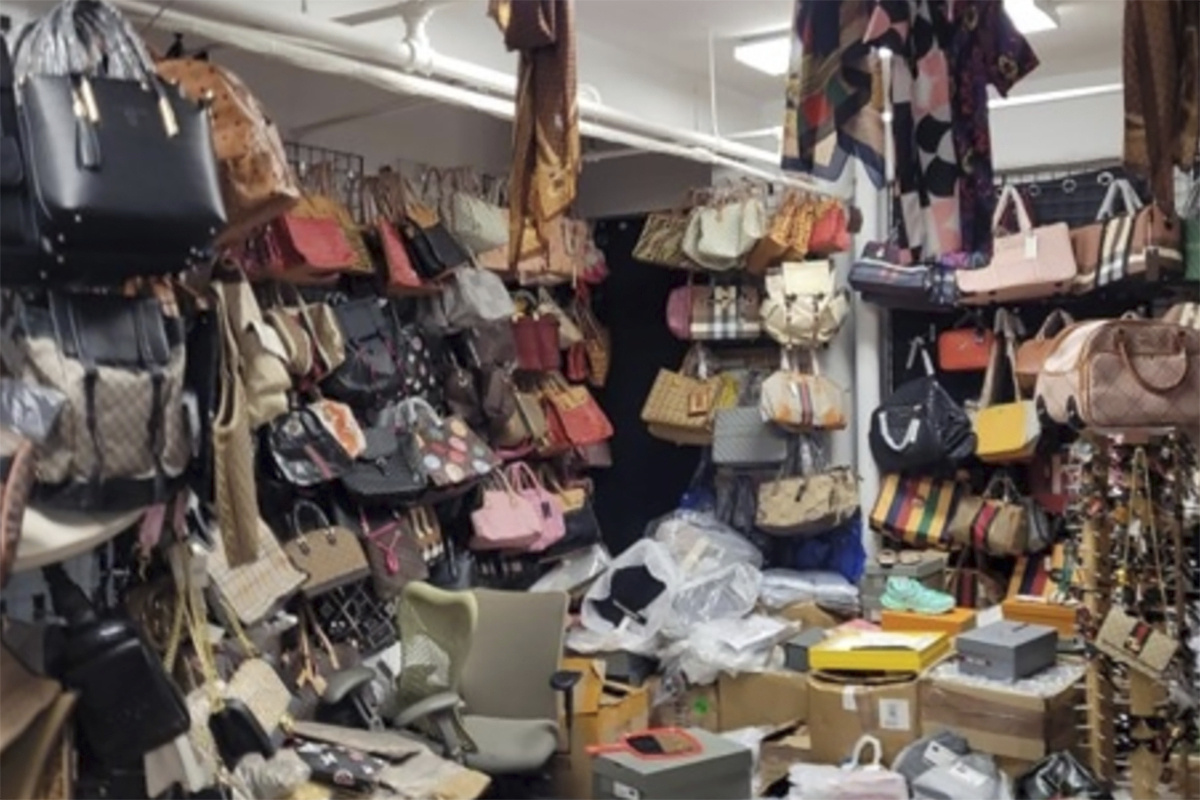 Federal authorities say raids on storage facilities in New York City turned up a huge haul of counterfeit handbags, shoes and other luxury merchandise that could have been worth more than $1 billion if the knockoffs had been real.
