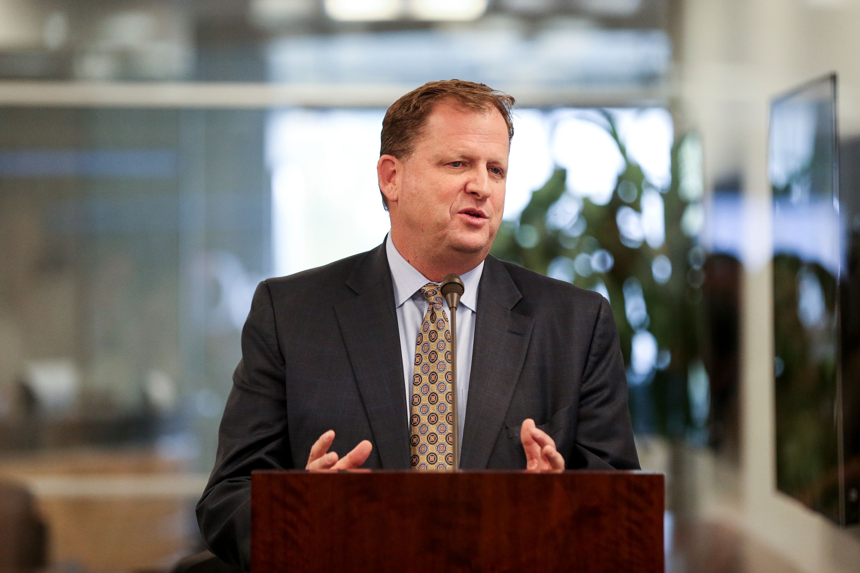 Jeff Simpson is pictured in Salt Lake City on Sept. 21, 2017. Simpson is to replace Keith McMullin as CEO and president of DMC.