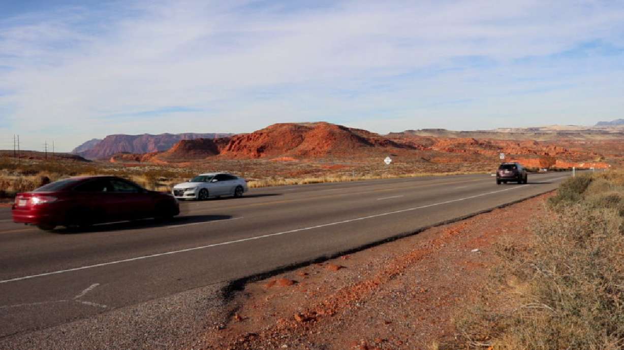This segment of Red Hills Parkway that cuts through the Red Cliffs Desert Reserve is near the western end of the proposed Northern Corridor highway, St. George, Utah, Dec. 12, 2019.