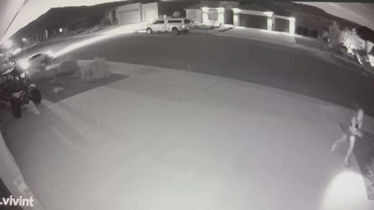 Security cameras capture runner being followed in terrifying