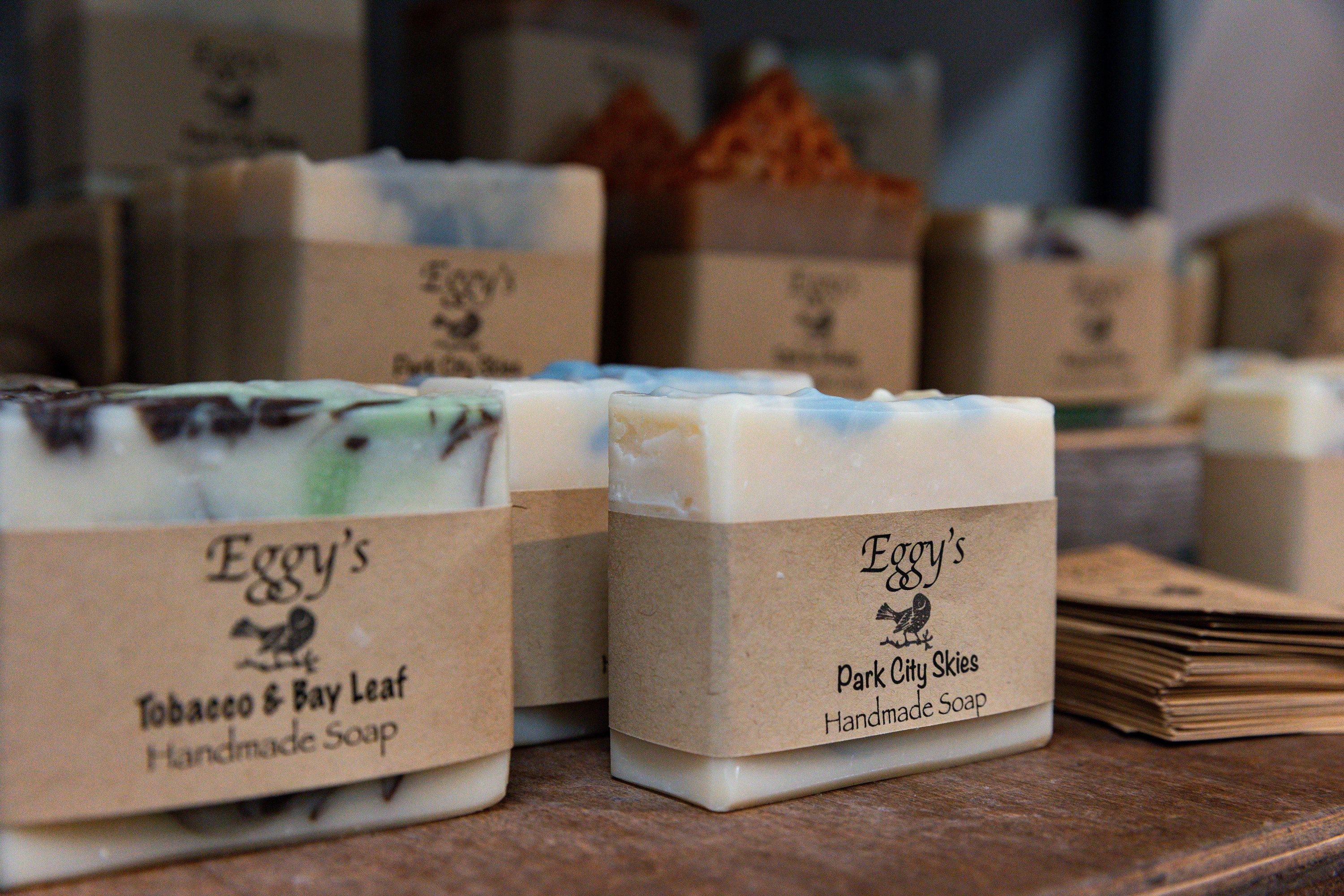 Soaps from local company Eggy’s Handmade Soap sit on a shelf at Uniquely Utah Souvenir Co. in downtown Salt Lake City on Nov. 13.