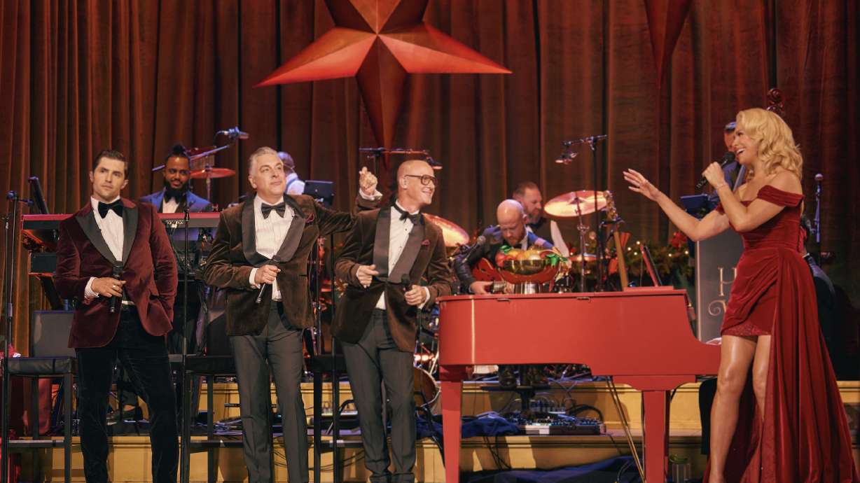 Phil Dunster, the Fabulous Lounge Swingers and Hannah Waddingham perform in "Hannah Waddingham: Home for Christmas."