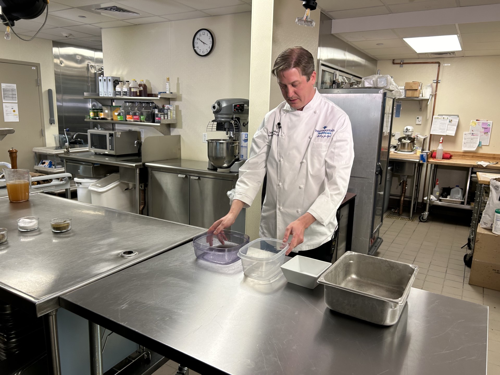 Chef Christopher Delissio recommends using food storage containers with more surface area, so the dishes cool more quickly.