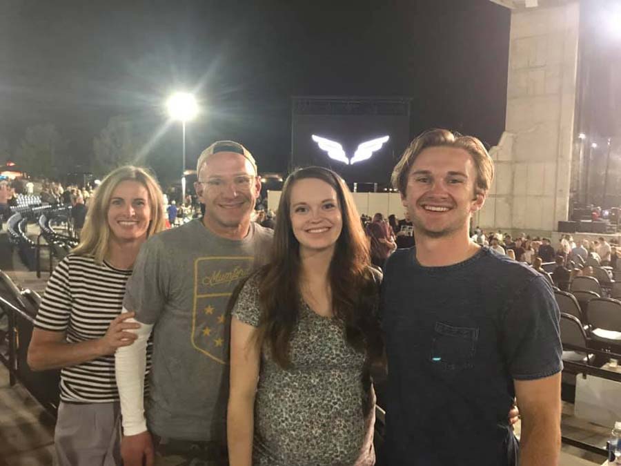 Nanette, John, Catherine and Caleb are pictured at a concert together. ohn was recently diagnosed with ALS, also known as amyotrophic lateral sclerosis or Lou Gehrig’s disease.
